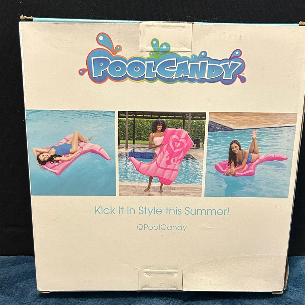 Pink Cowgirl Boot Inflatable Pool Raft - Picture 2 of 3